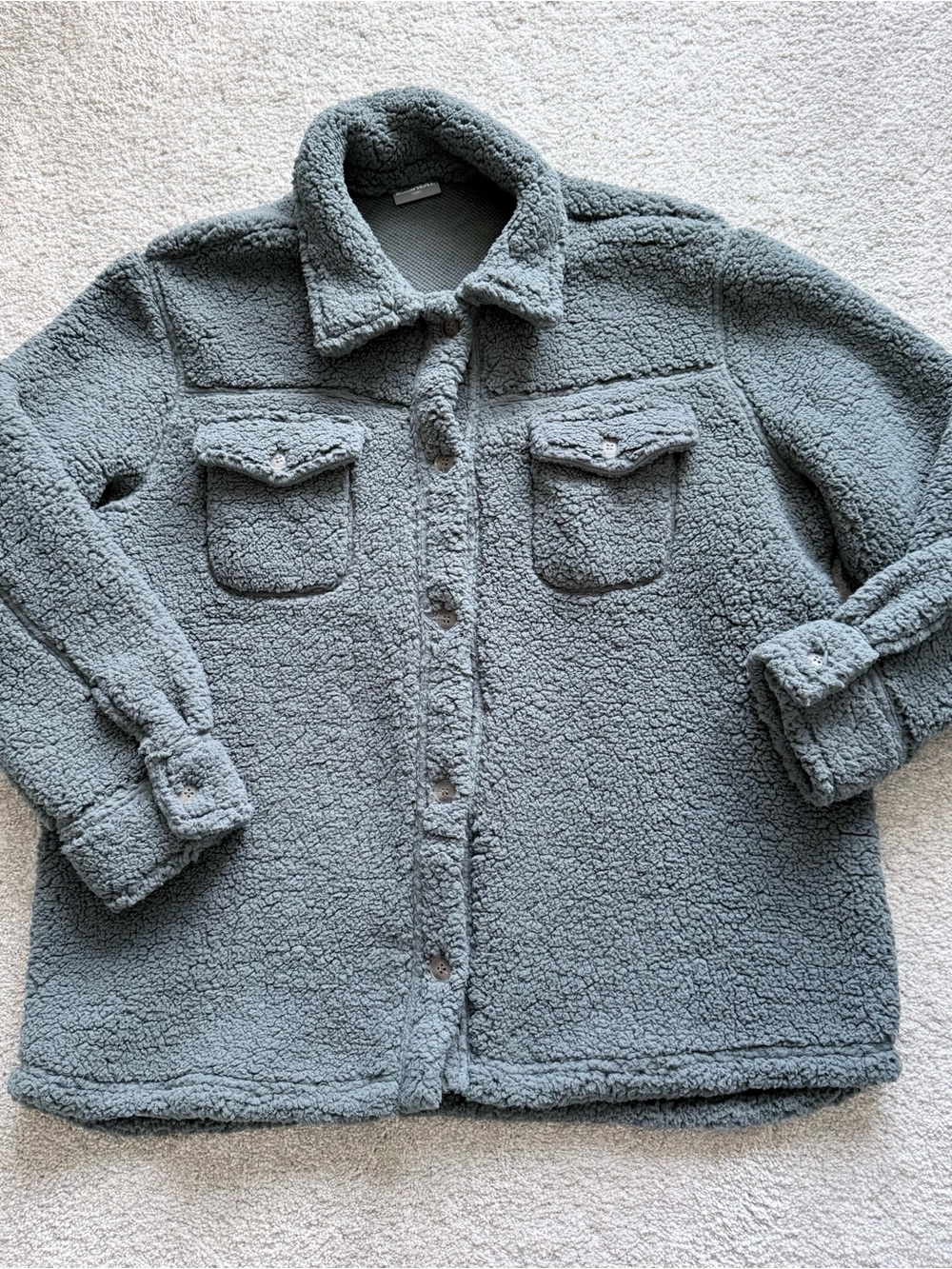 32 Degrees Heat faux Sherpa Shacket XL in gray